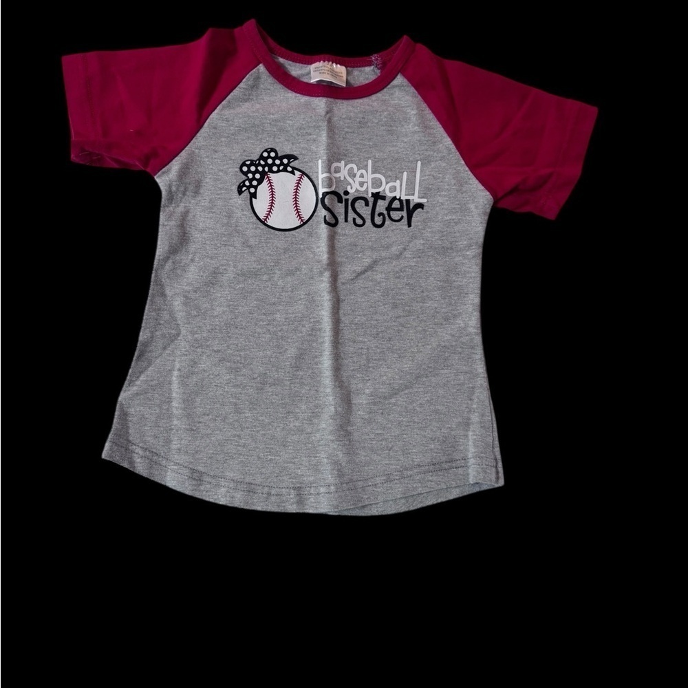 "Baseball Sister" Short Sleeve Tee / Size 2t k147